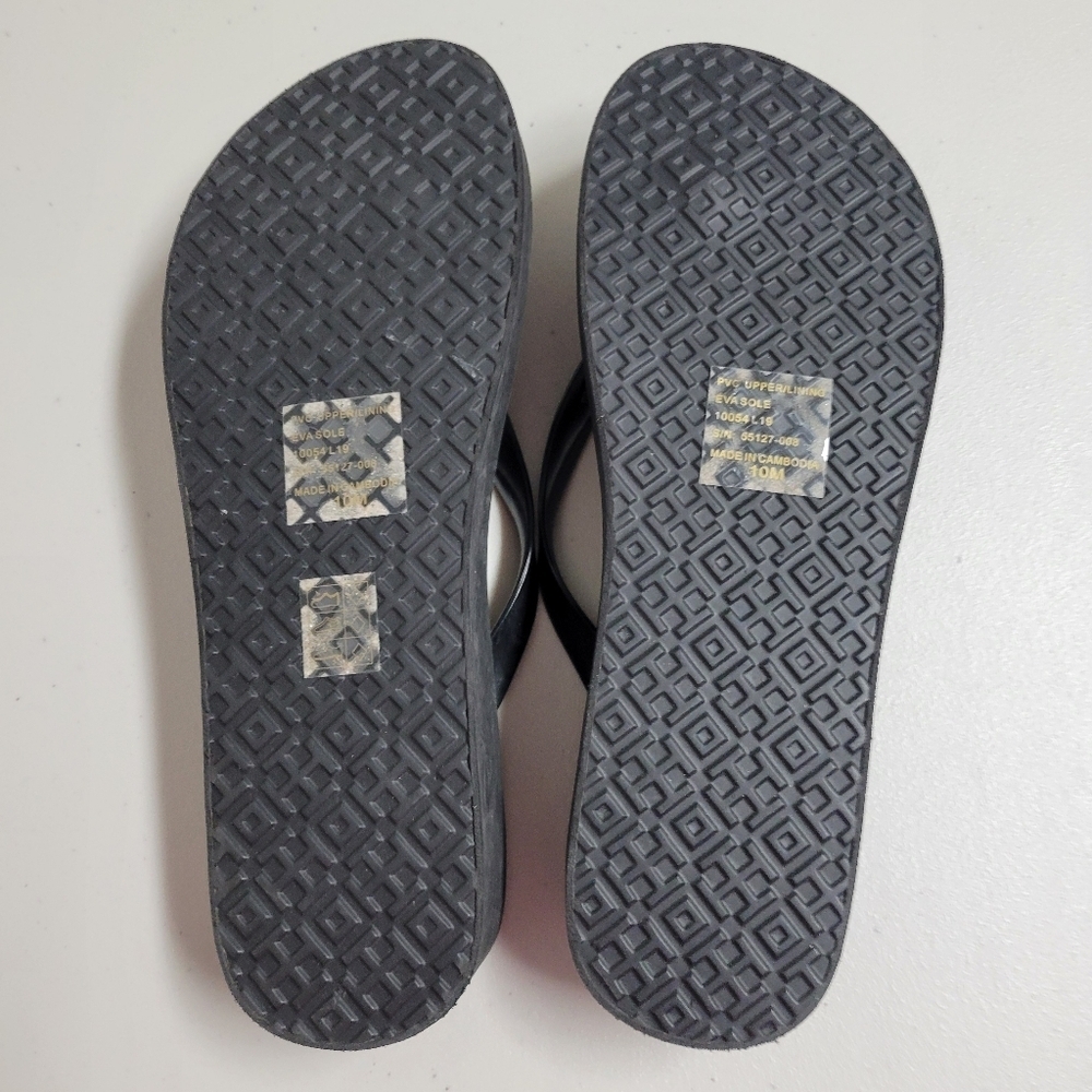 Tory Burch Emory Flip- Flop Sandals Wedge Platform. - Picture 4 of 10